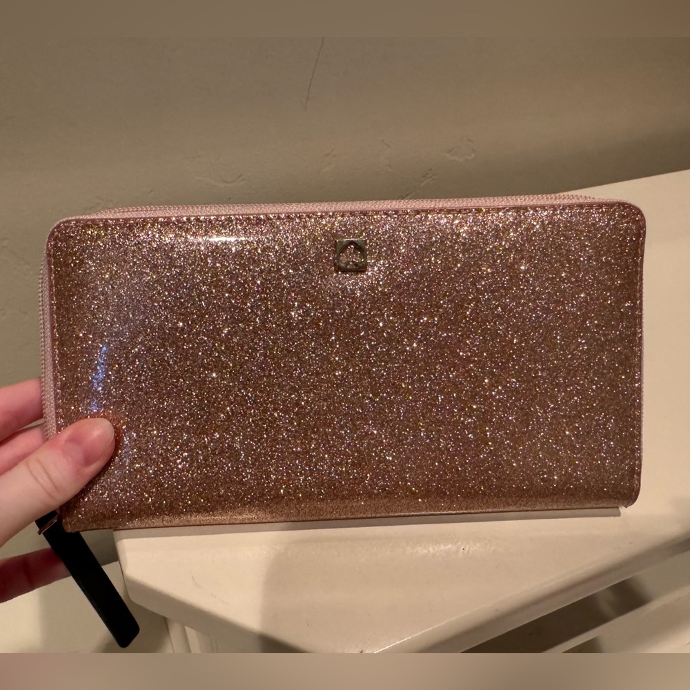 Kate Spade Glittery Rose Gold Wallet